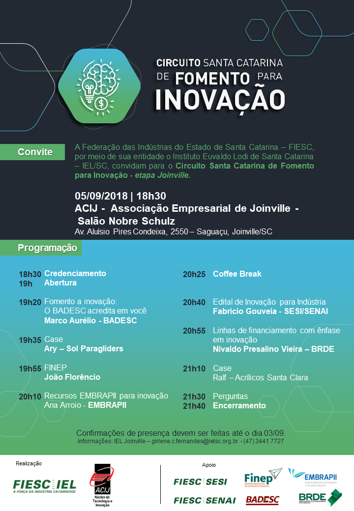 fomento para inovação - Joinville