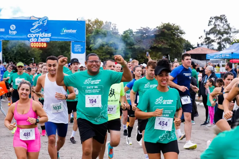 Corridas do Bem reúne mais de 1,5 mil participantes em Brusque e Joaçaba